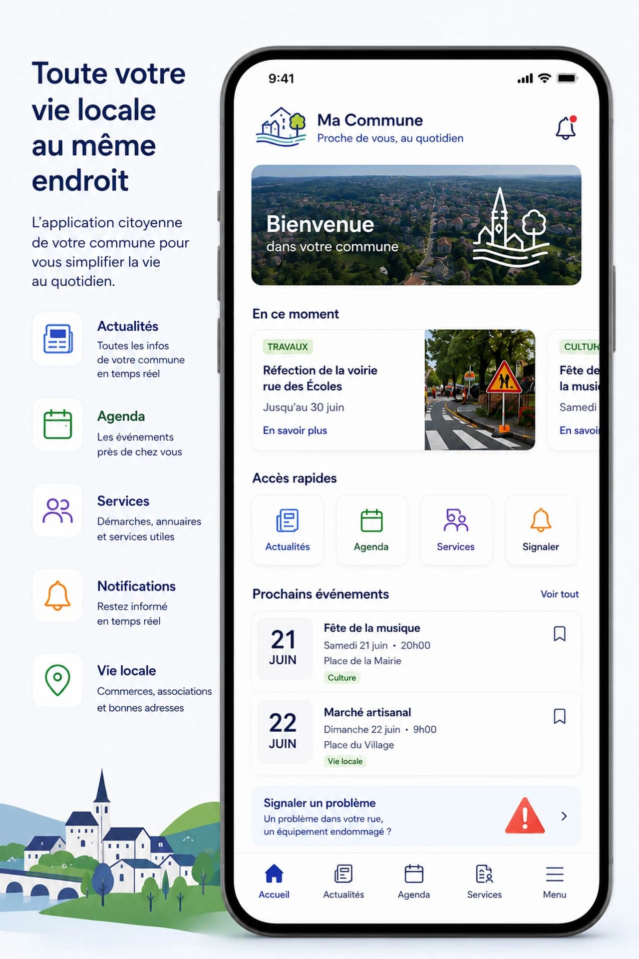 Application citoyenne : agenda, actualités et vie locale