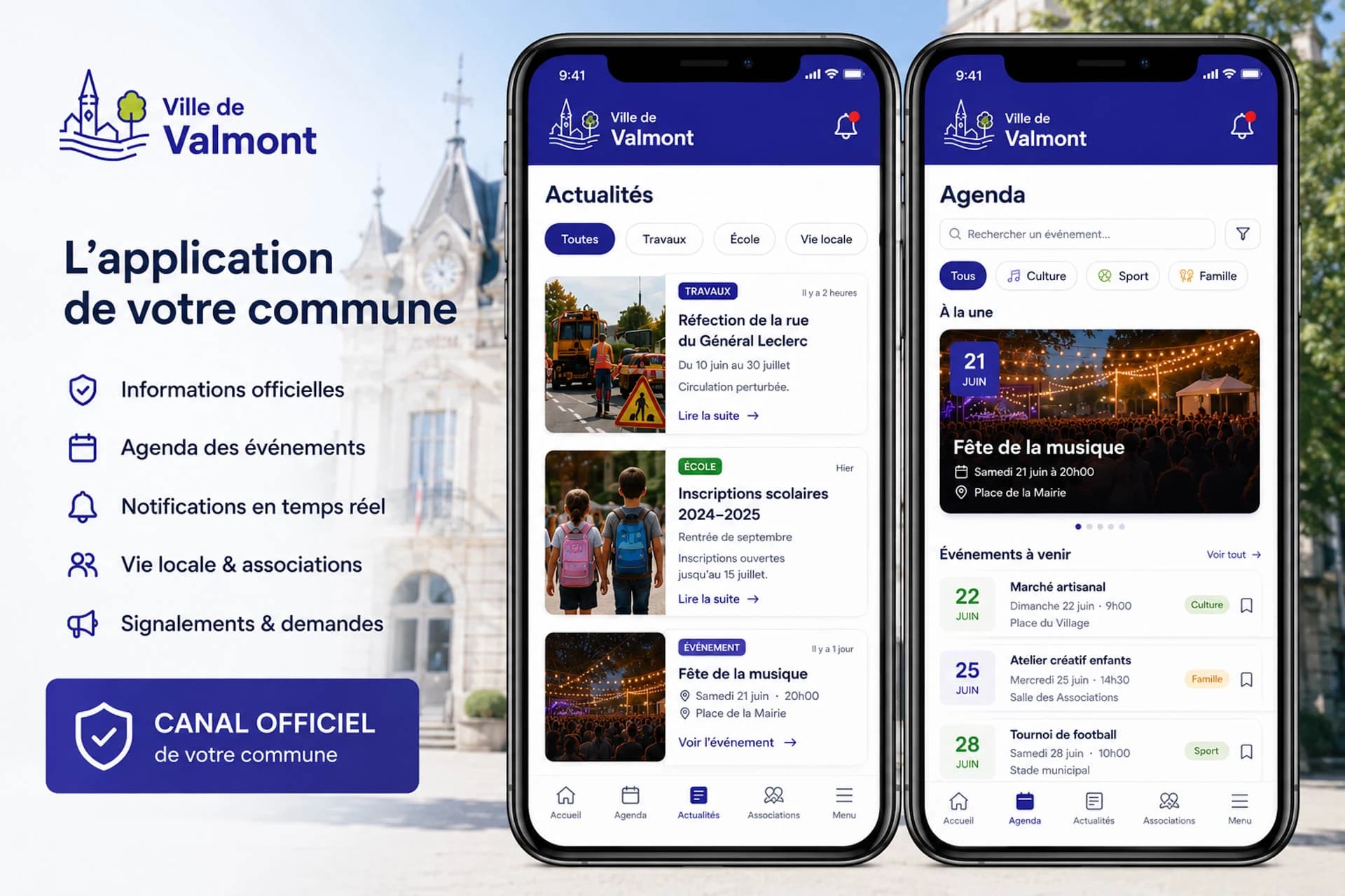 Exemple d’application municipale en marque blanche